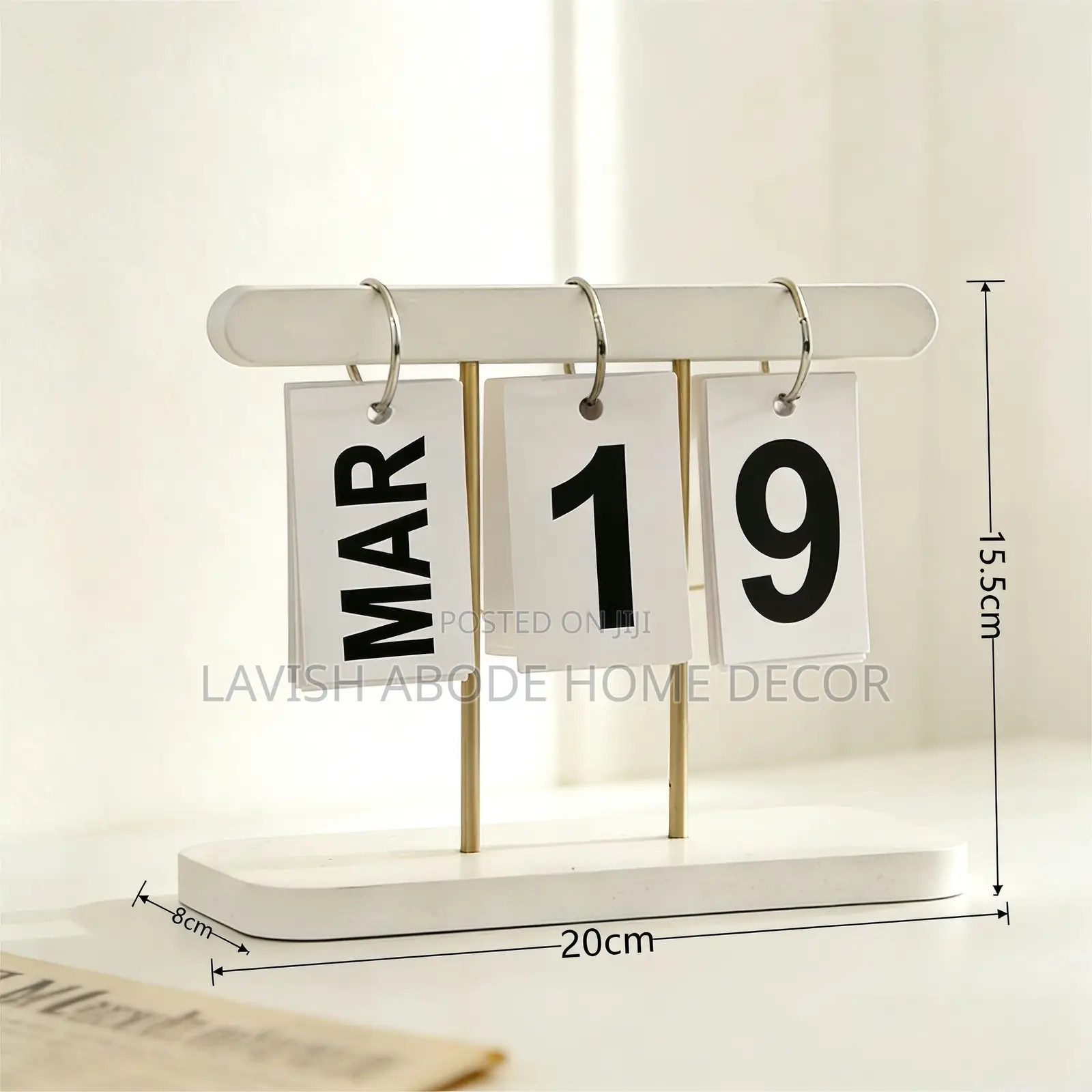 Minimalist Wooden Flip Calendar – DIY Desktop Calendar Office Decor