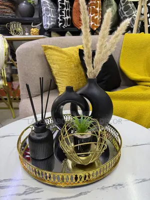 Gold Black TV Stand / Coffee Table Décor Set – Luxury Home Décor