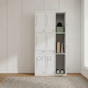 Office Cabinet; Lockable 9-Locker Steel Filing Cabinet