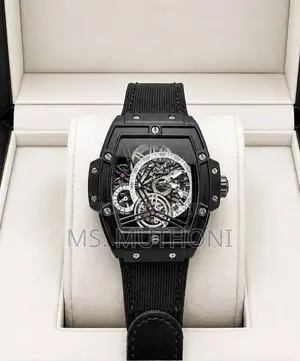 black Case, Skeletonized Dial a Hublot Spirit of Big Bang Tourbillon