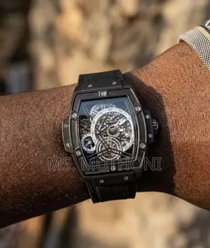 black Case, Skeletonized Dial a Hublot Spirit of Big Bang Tourbillon