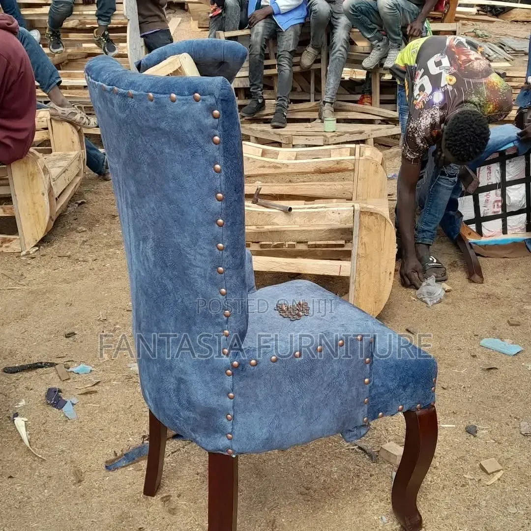 Blue Wingback Chair + Free Delivery