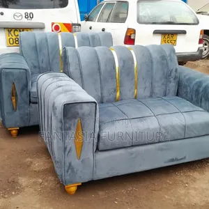 Blue Loveseat 2-Seater Sofa + Free Delivery