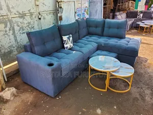 Blue Sectional 5-Seater Sofa