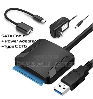 Powered SATA USB 3.0 Adapter 2.5/3.5 SSD/HDD OTG Type-C Power Adapter