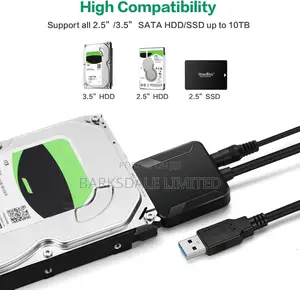 Powered SATA USB 3.0 Adapter 2.5/3.5 SSD/HDD OTG Type-C Power Adapter