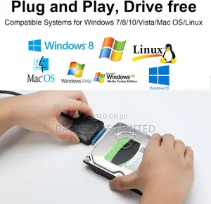 Powered SATA USB 3.0 Adapter 2.5/3.5 SSD/HDD OTG Type-C Power Adapter