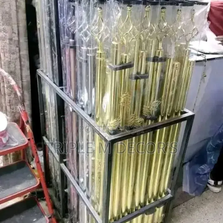 Gold Adjustable 2m Double Curtain Rods