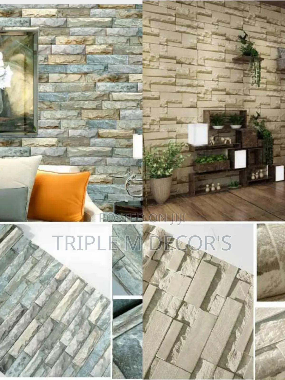 Bricks Wallpapers for Modern Hotels,spa,homes Finish