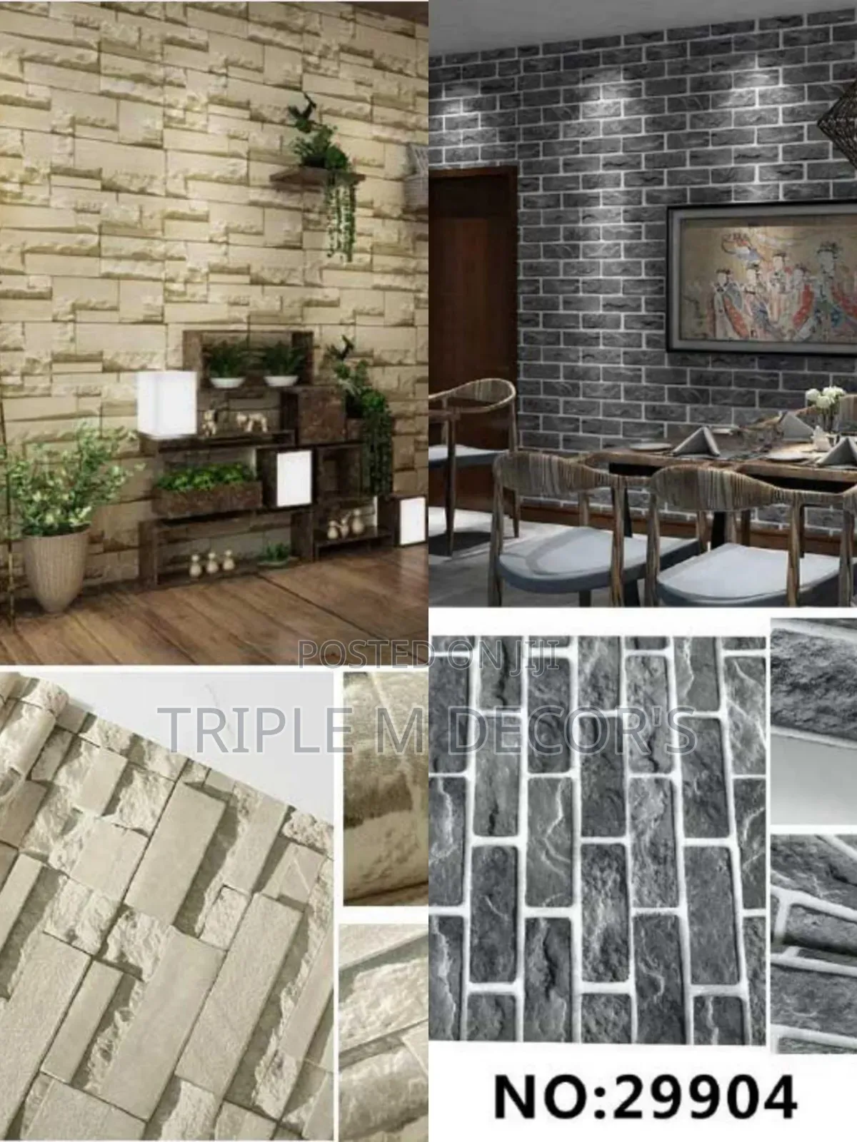 Bricks Wallpapers for Modern Hotels,spa,homes Finish