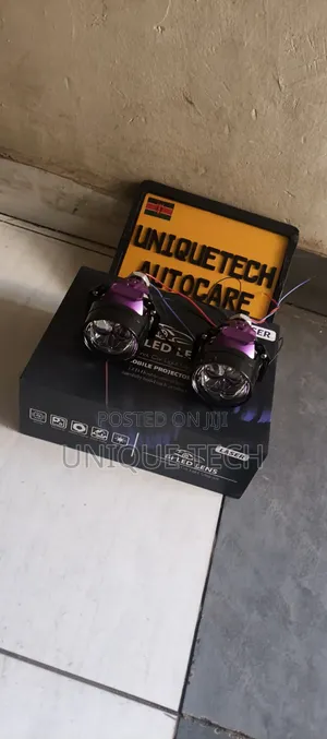 Universal 2.5" Bi LED Car Projector Headlight Bulbs
