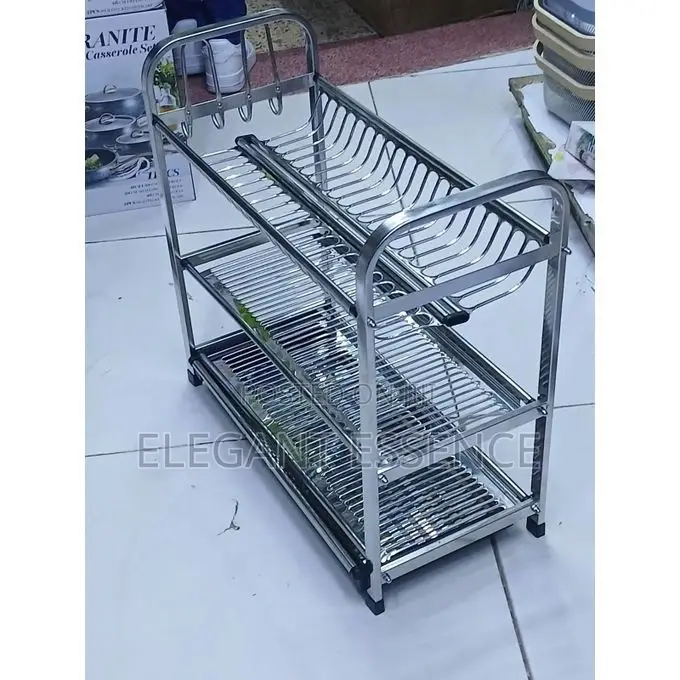Heavy Duty 3 Tier Aluminum Kitchen Dish Rack /Dish Drying Rack