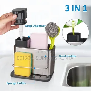 Kitchen Sink Organizer With Soap Dispenser Stainless Steel Sink Caddy