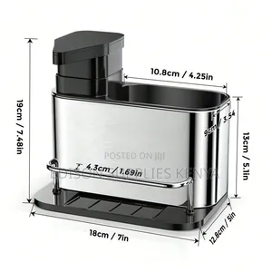 Kitchen Sink Organizer With Soap Dispenser Stainless Steel Sink Caddy
