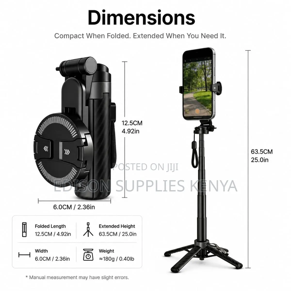 Selfie Stick Tripod With LED Ring Light Remote Foldable