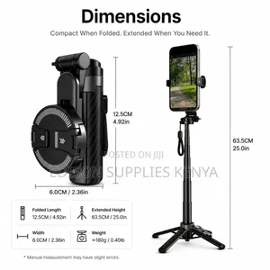 Selfie Stick Tripod With LED Ring Light Remote Foldable