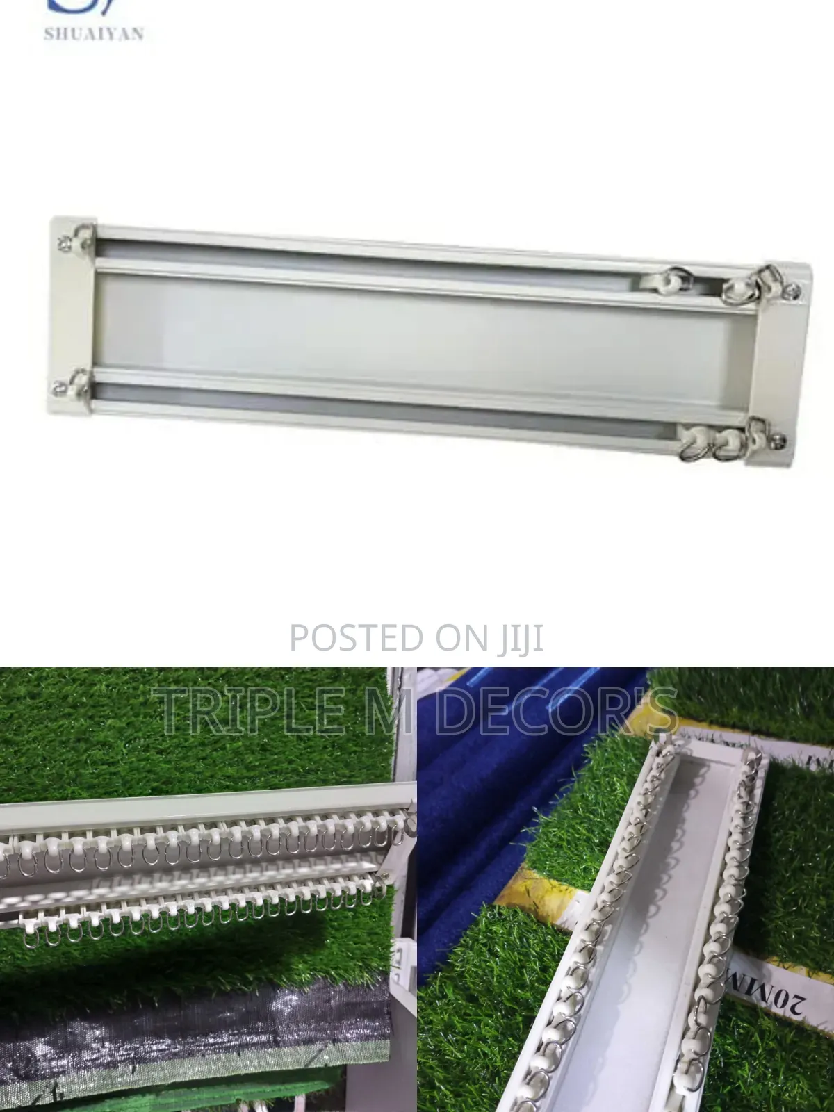 Premium Aluminium Double Curtains Rails