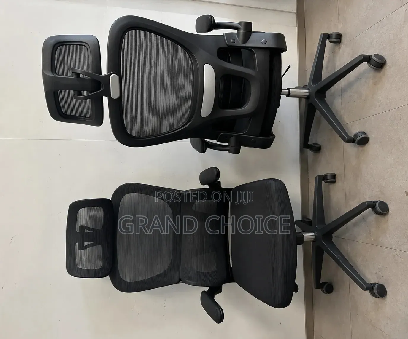 Ergonomic Office Chair With Headrest Adjustable Armrests – Black