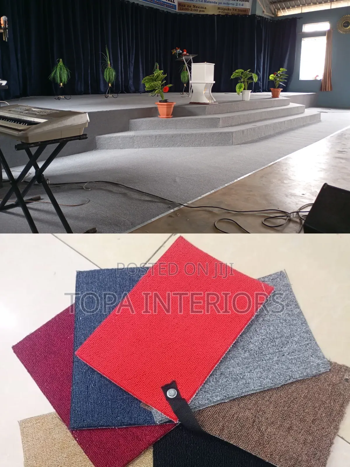 Black and Grey Delta 4mm Thick Wall to Wall Floor Carpets