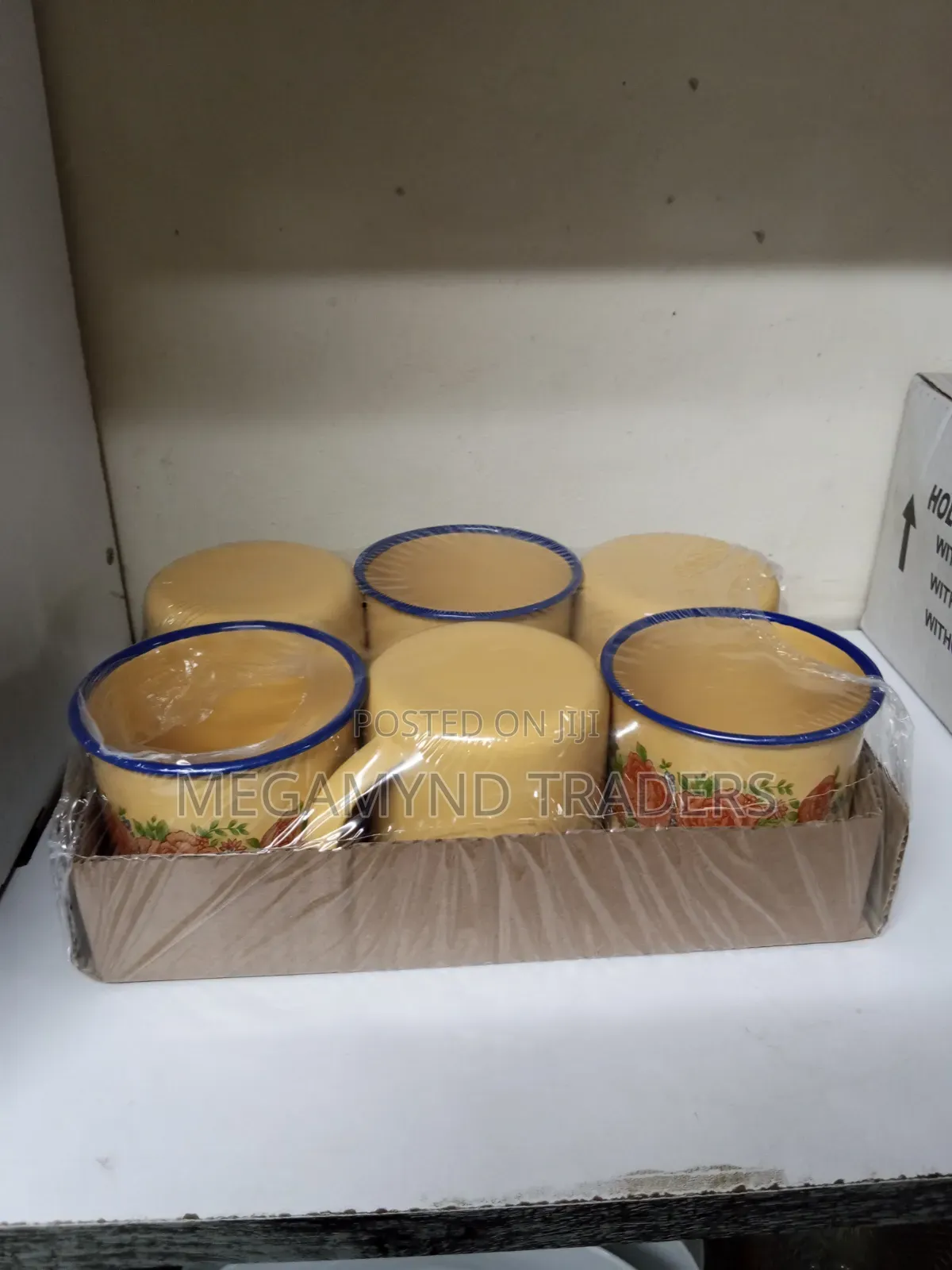 12pc Enamel Mug Flowered / Traditional African Cup 400ml
