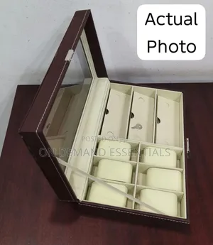9 Slot Multi Watch Leather Box Organizer