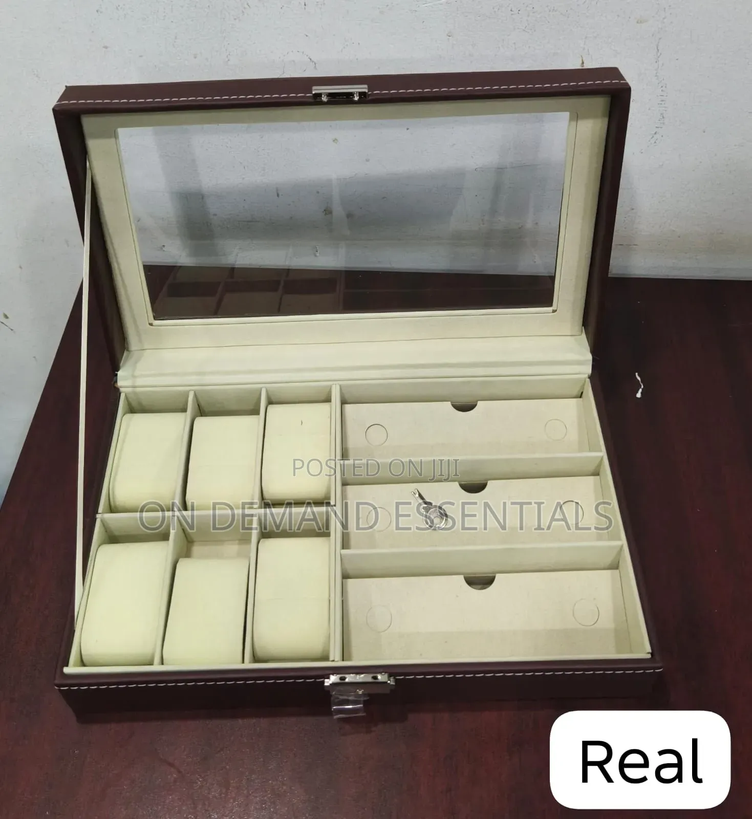 9 Slot Multi Watch Leather Box Organizer