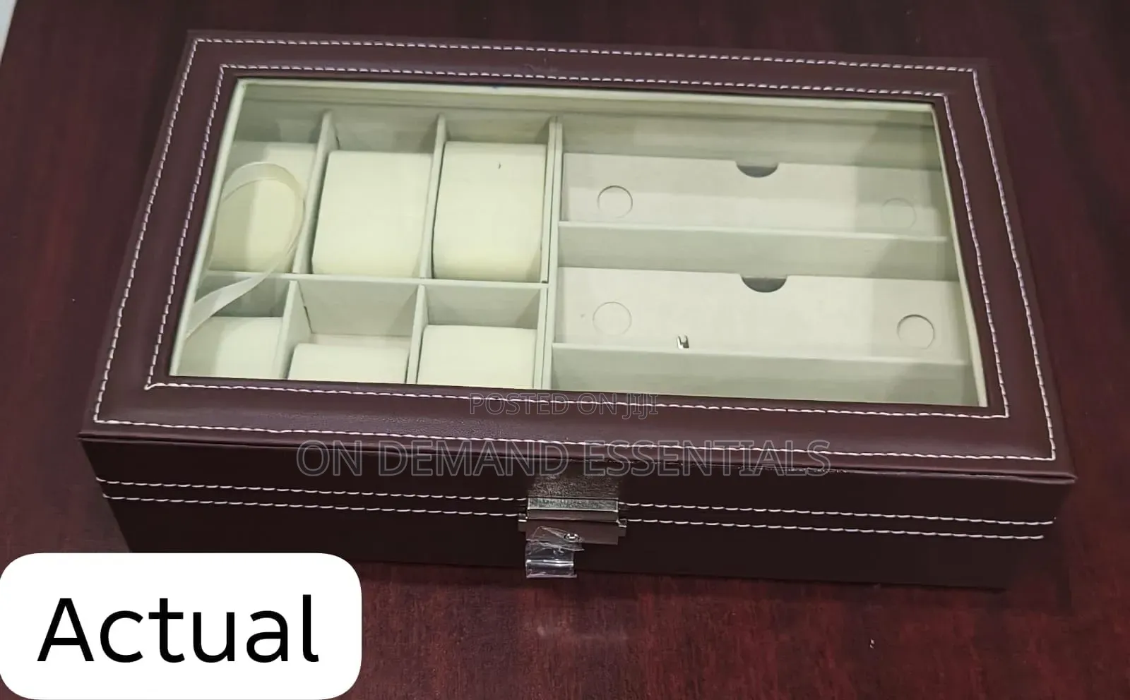 9 Slot Multi Watch Leather Box Organizer