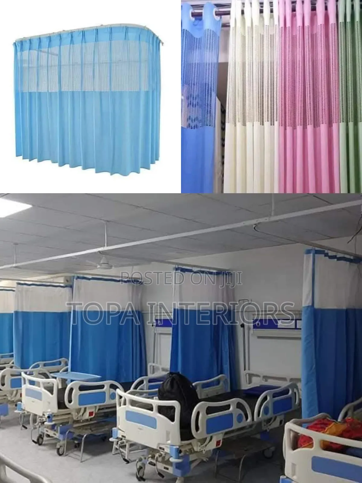 Premium Mesh Top Hospital Ward Partitioning Privacy Curtains