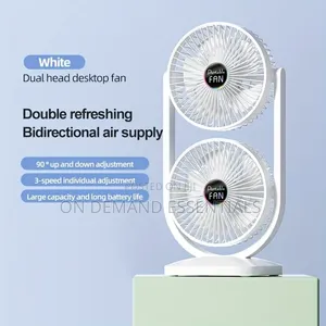 Vertical Double Head 3 Speed Rechargeable Duo Turbo Fan