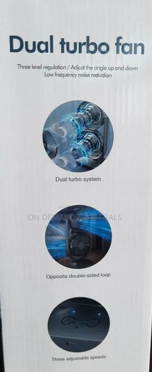 Vertical Double Head 3 Speed Rechargeable Duo Turbo Fan