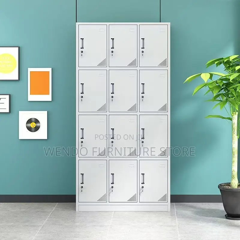 Office Cabinet; Modern Gray Office Lockable Docs Efficient Cabinet