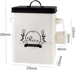H102 Galvanized Metallic 5kg Rice Bin