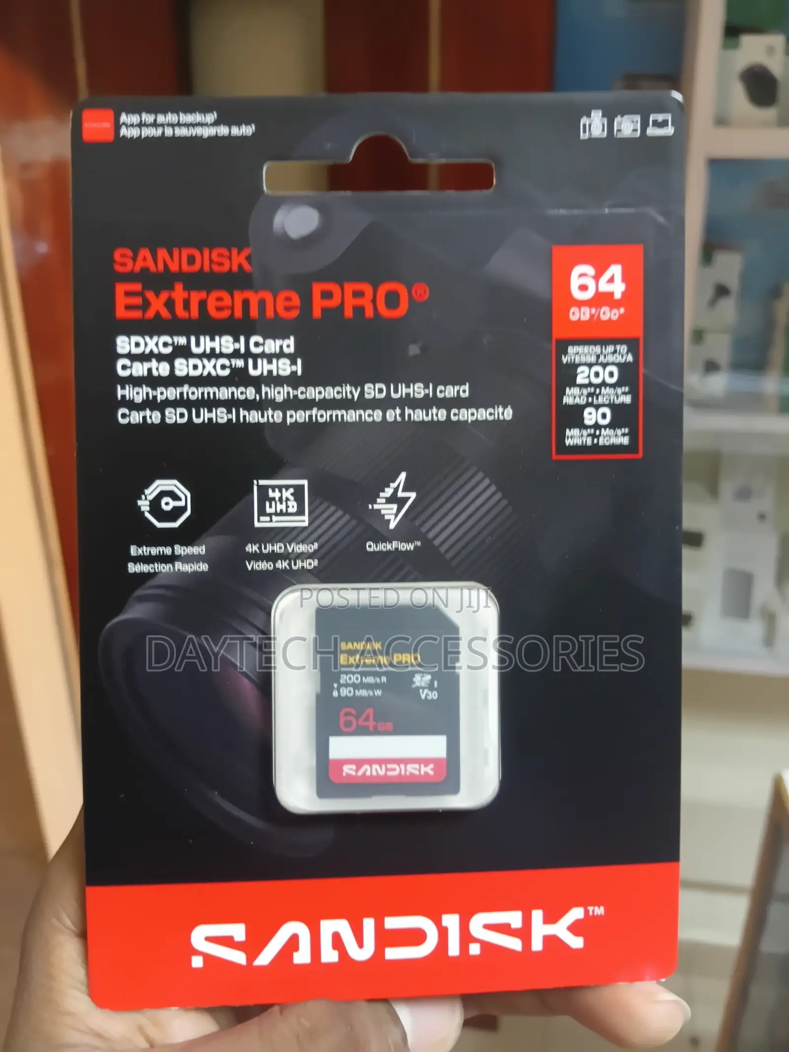 Sandisk Sd Extreme PRO 64GB SDXC UHS-I Card 200 MBPs for Camera