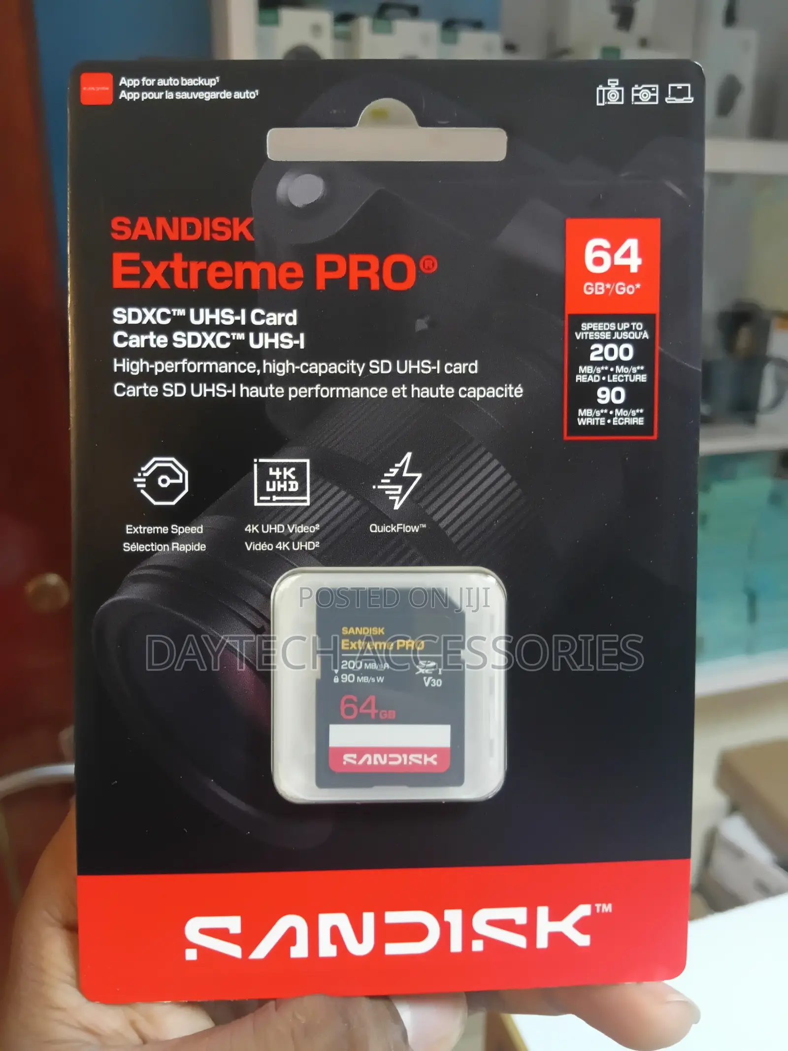 Sandisk Sd Extreme PRO 64GB SDXC UHS-I Card 200 MBPs for Camera