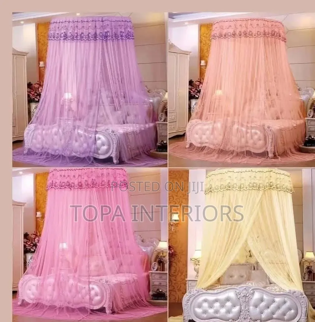 Premium Mesh Hypoallergenic Metal Ring Round Mosquito Nets