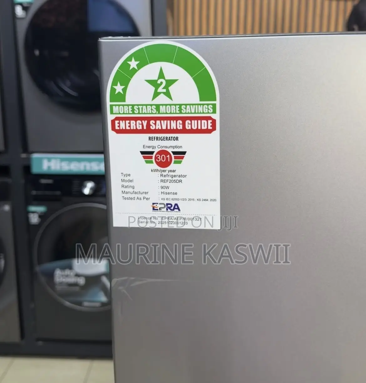 HISENSE 205l With Water Dispenser Refridgerator(REF203DR