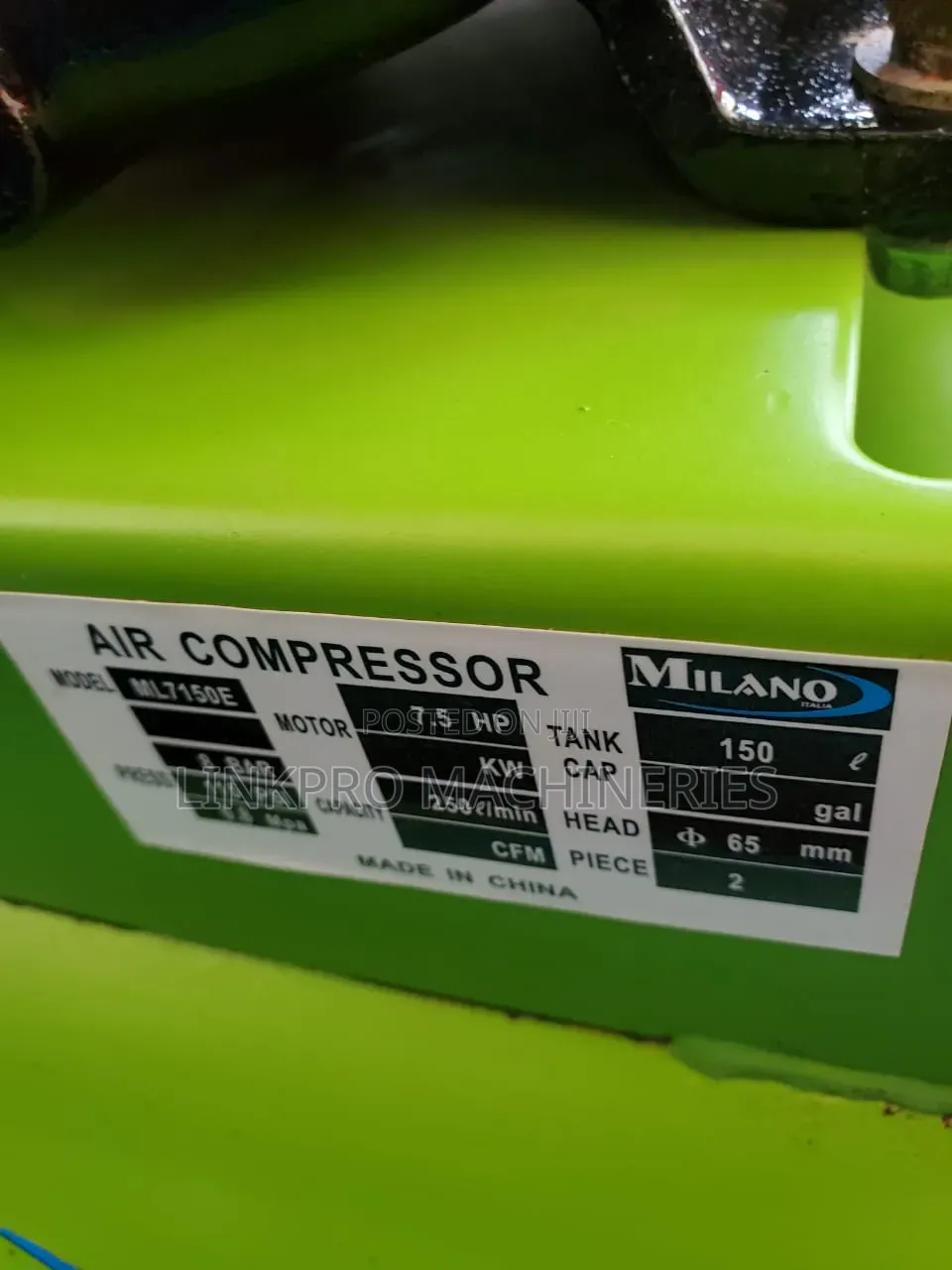 150 Litres Milano 7.5 HP Petrol Engine Air Compressor