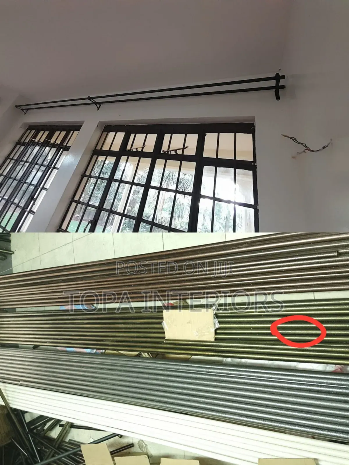 Premium Window Curtain Rods Powder Coated JUA KALI CURTAIN Poles