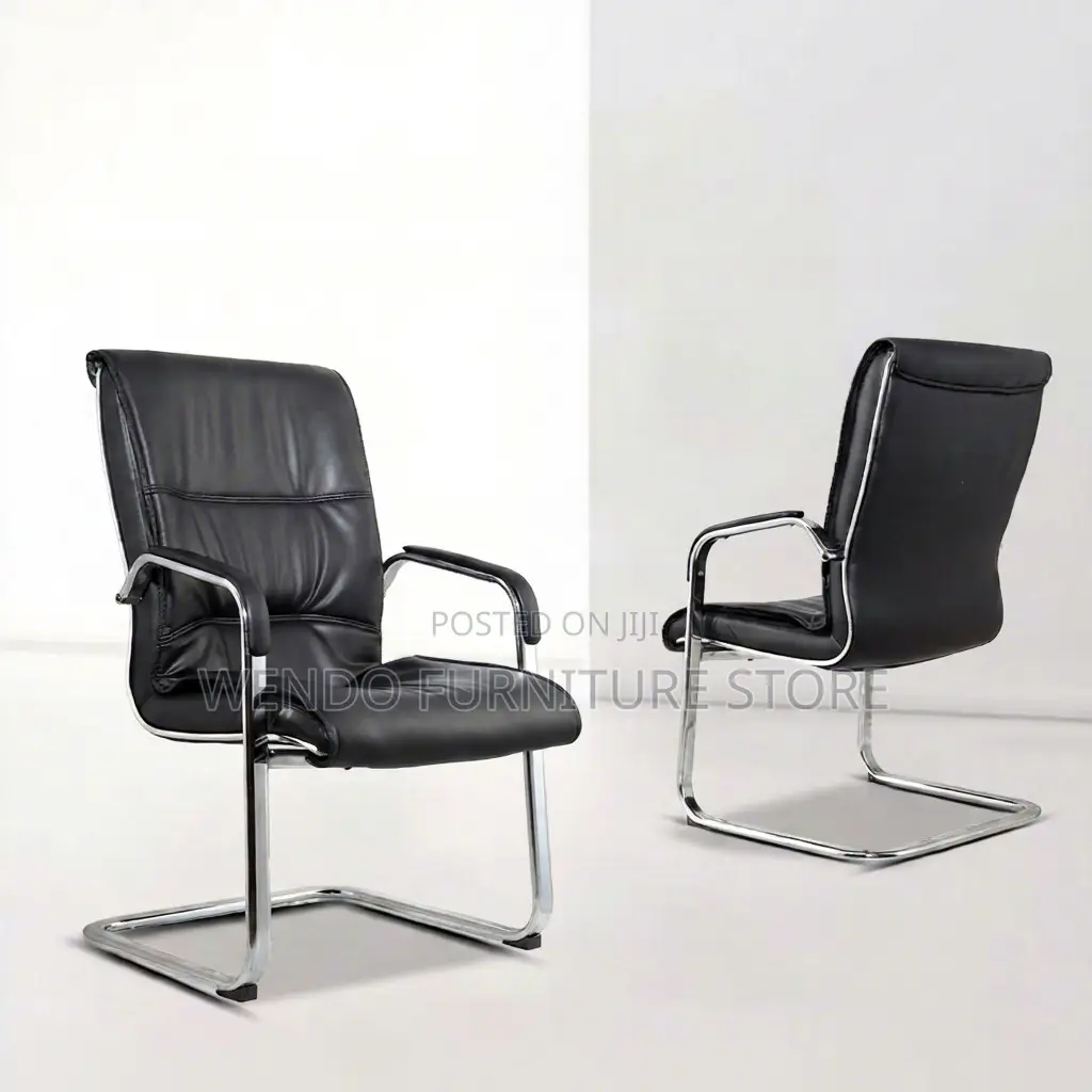 Office Chairs; High Back Leather Compressed Visitor Chairs