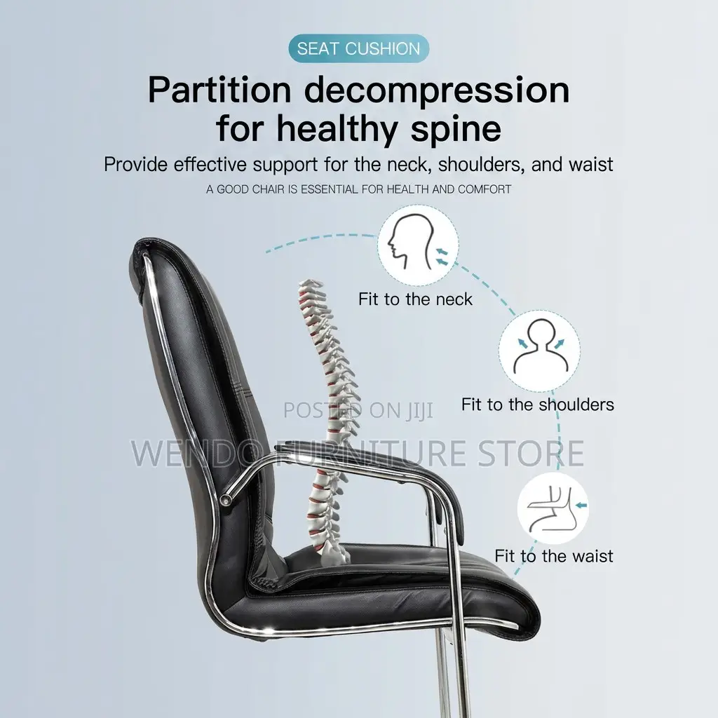 Office Chairs; High Back Leather Compressed Visitor Chairs