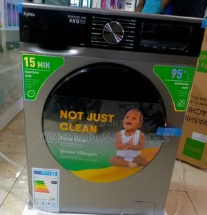 Syinix 8kg BLDC Inverter Front Load Washing Machine.