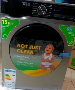 Syinix 8kg BLDC Inverter Front Load Washing Machine.