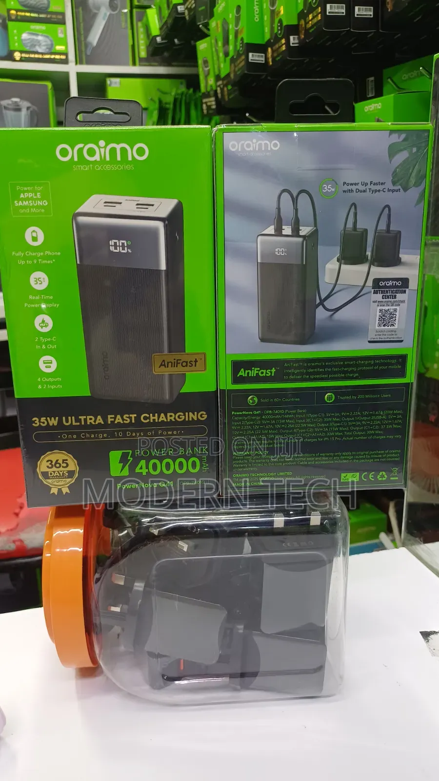 Oraimo PowerNova Q41 35W Ultra Fast Charging 40000mAh Power Bank