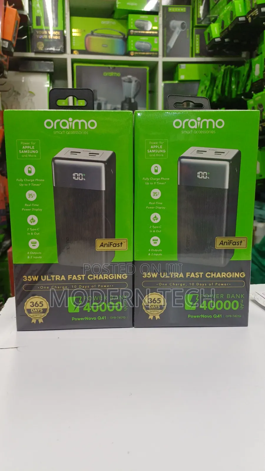 Oraimo 40000mah Opb-7401q 35w Powerbank 