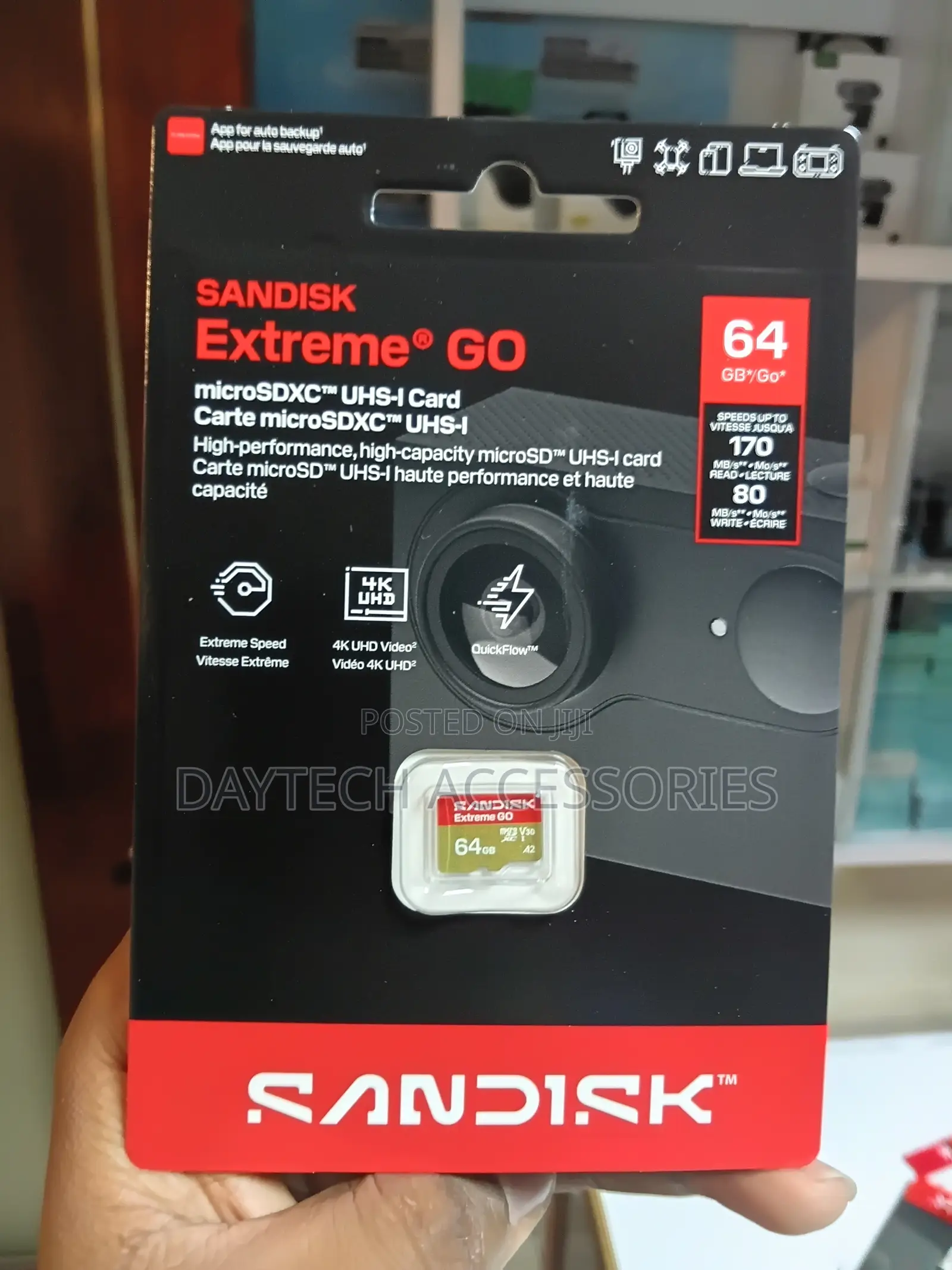 Sandisk 64gb Extreme GO microSD UHS-I Card Read Speed Up to 170mb/S