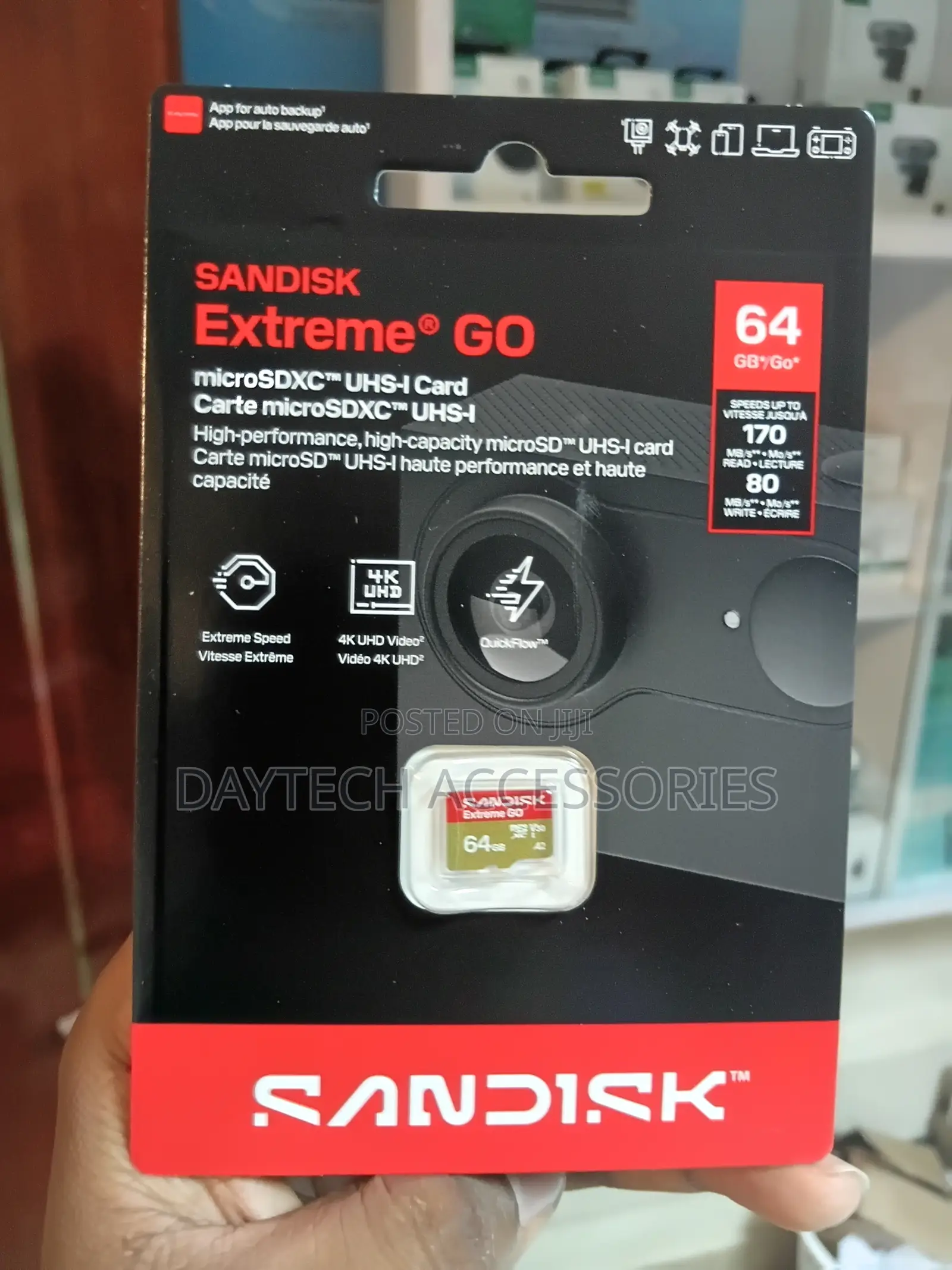 Sandisk 64gb Extreme GO microSD UHS-I Card Read Speed Up to 170mb/S