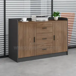 Office Cabinet; Modern Flex Two Doors Files Drawer Credenza