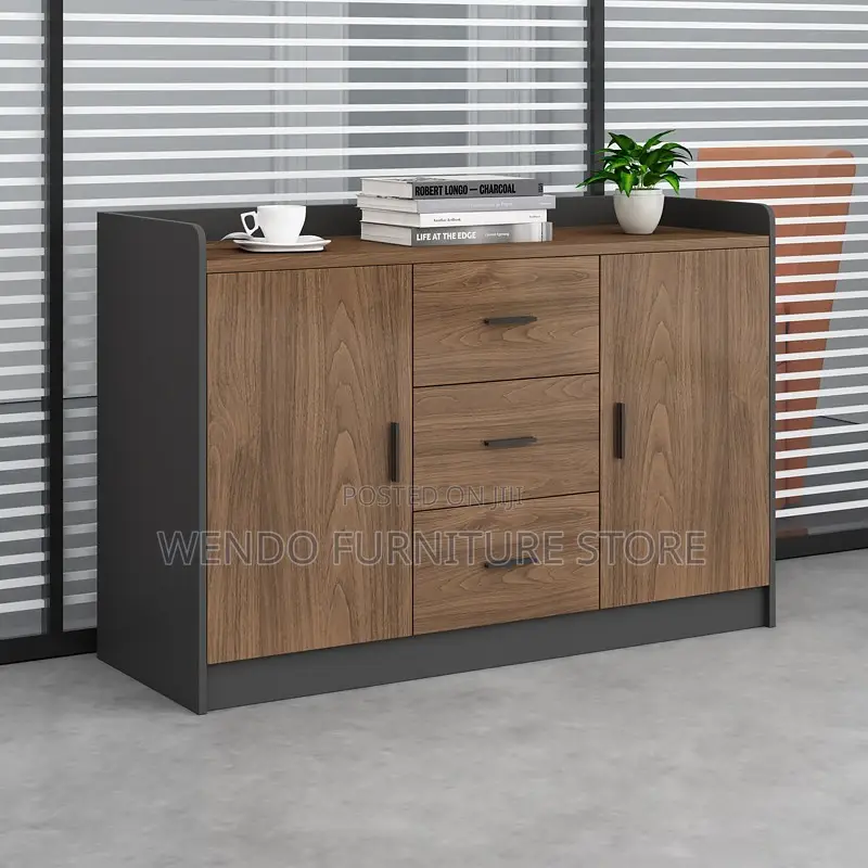 Office Cabinet; Modern Flex Two Doors Files Drawer Credenza