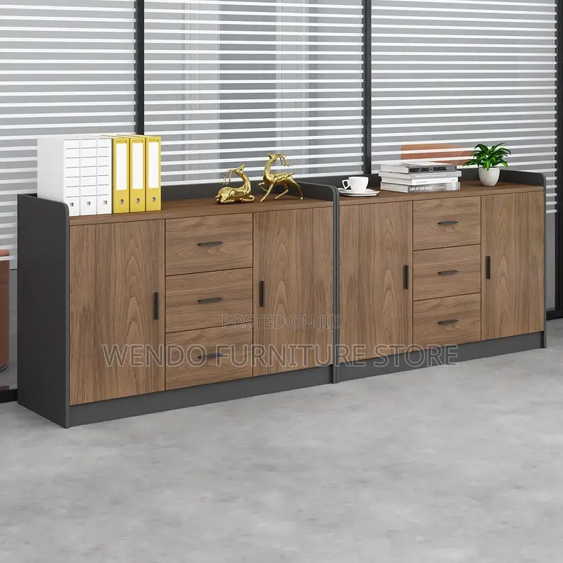 Office Cabinet; Modern Flex Two Doors Files Drawer Credenza