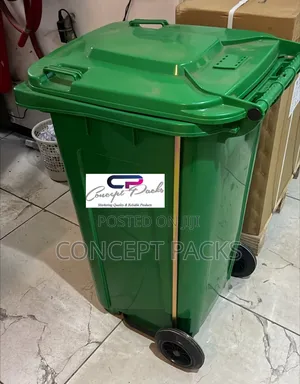 240 Litres Green Bin With Pedal and Wheel.